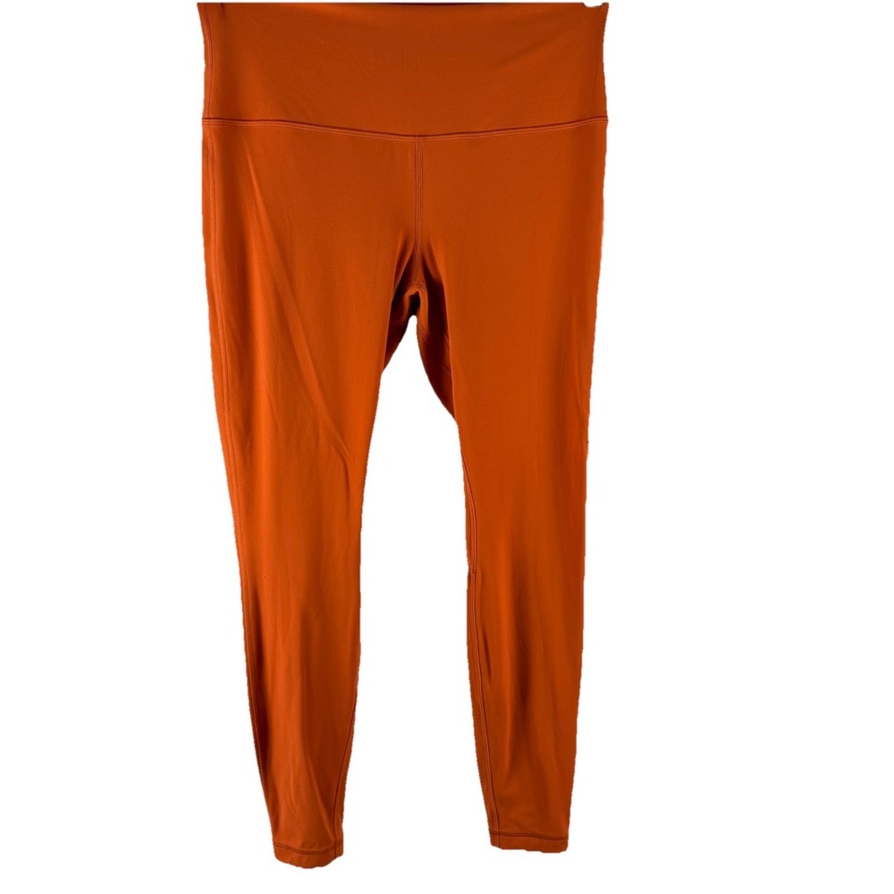 Lululemon Womens Align High-Rise Pant 28" Crayon Orange Athleisure Comfort Sz 12